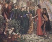 Dante Gabriel Rossetti Beatrice Meeting Dante at a Marriage Feast,Denies him her Salutation (mk28) Germany oil painting artist